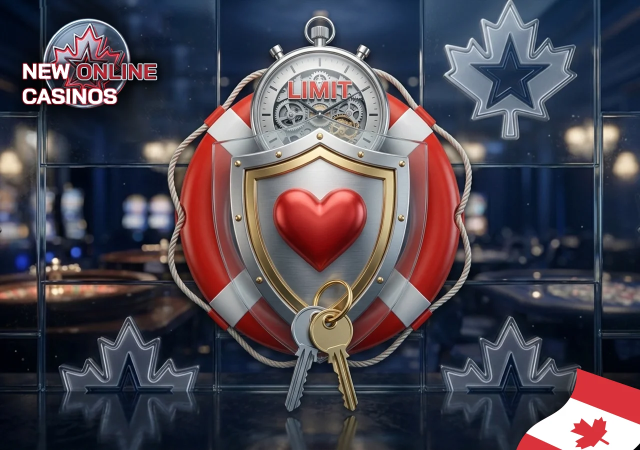 Responsible gambling shield with time limits and self-exclusion tools