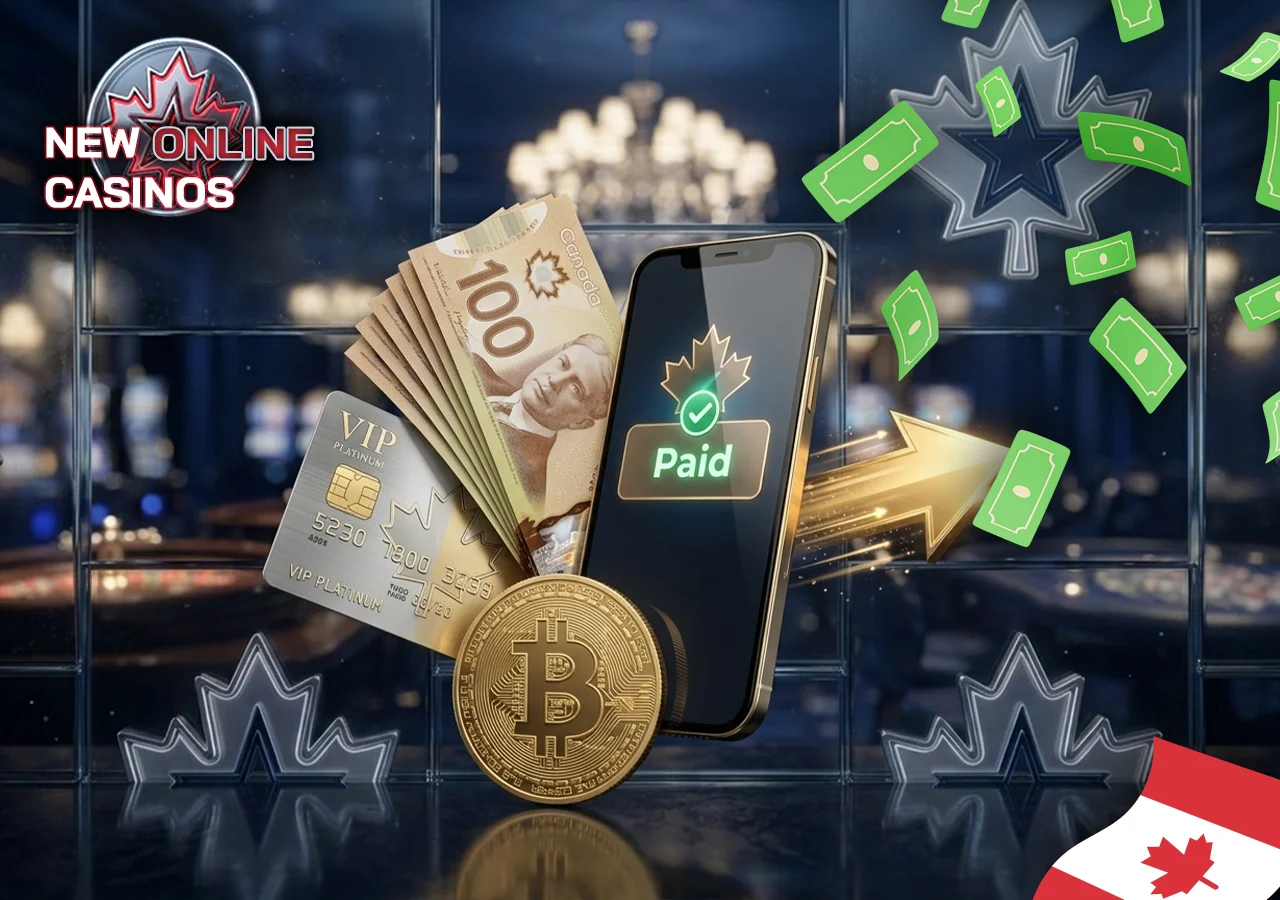 Secure Canadian payment methods like Interac and cards on mobile screen